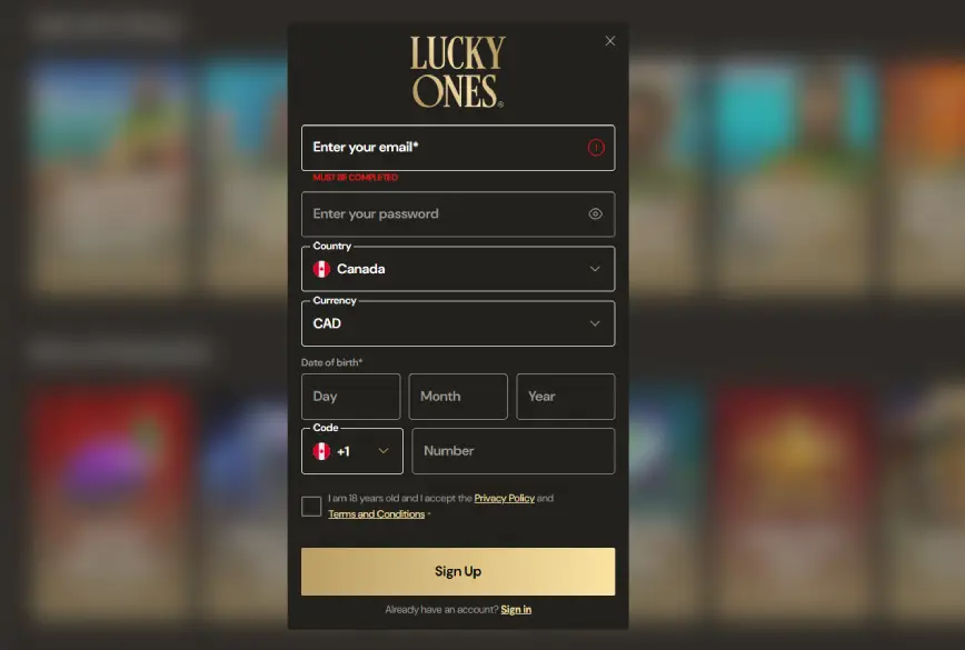 lucky ones casino Gameplay