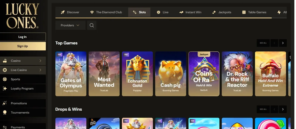 lucky ones casino Gameplay