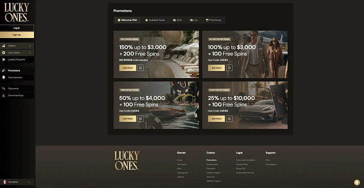 lucky ones casino Gameplay